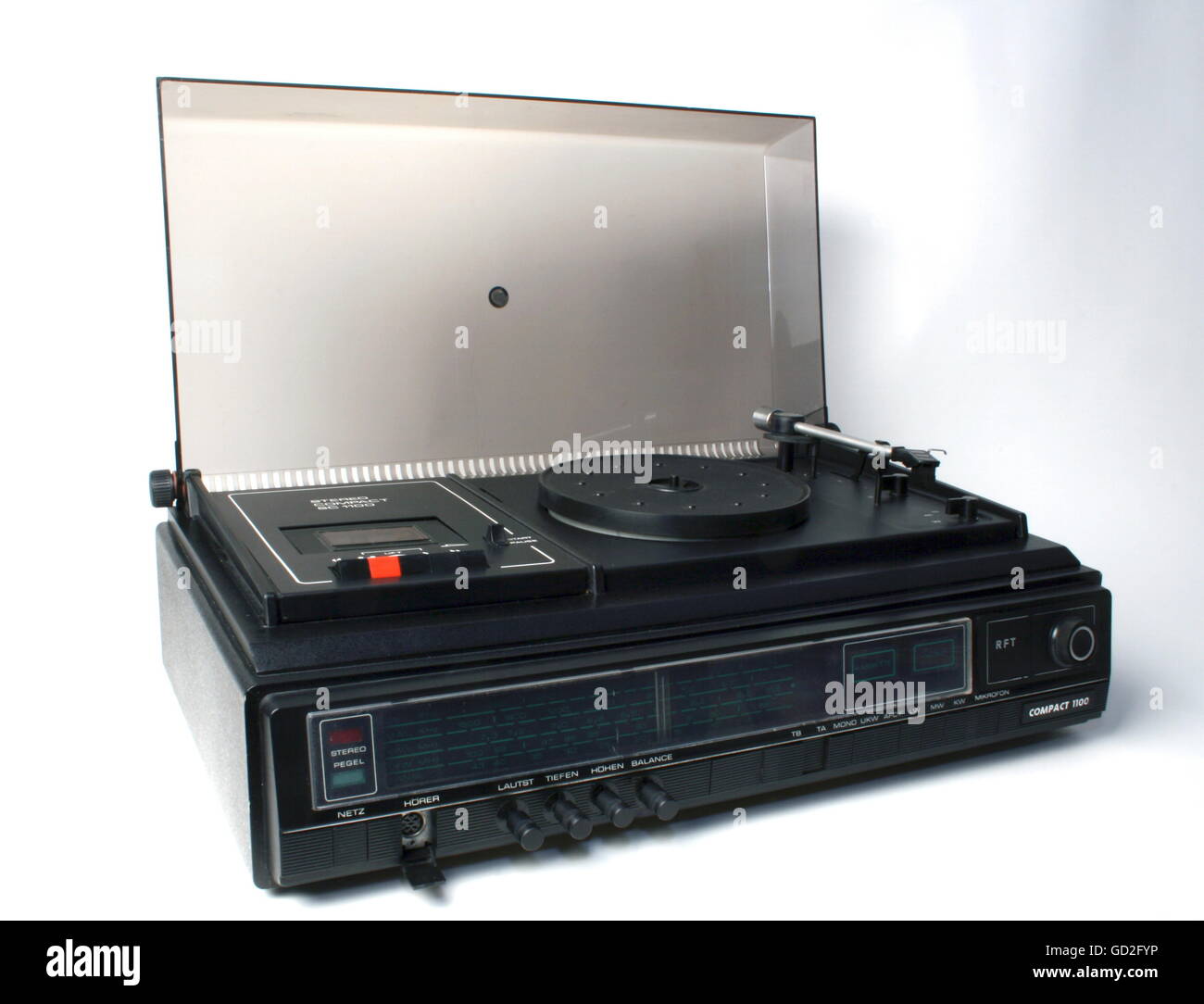 technics, hi-fi, stereo compact system SC 1100 Compact, design: probable design by factory, made by: VEB Stern-Radio Sonneberg, East-Germany, 1979, Additional-Rights-Clearences-Not Available Stock Photo