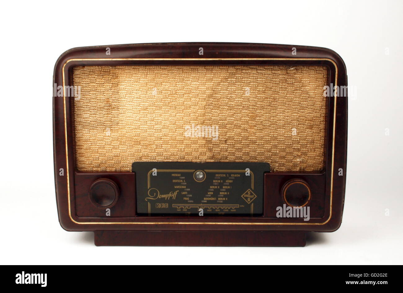 broadcast, radio, home receiver MW/LW 'Dompfaff', design: design by factory, made by: VEB Stern-Radio Berlin, East-Germany, 1953, Additional-Rights-Clearences-Not Available Stock Photo