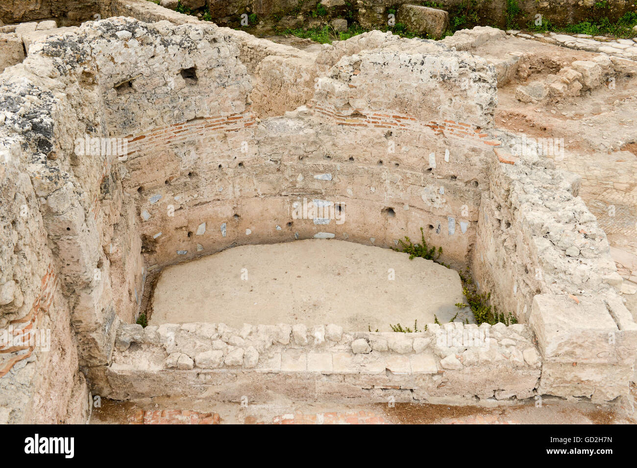 The forum baths of the ancient Roman ruins in Egnazia, Italy Stock ...
