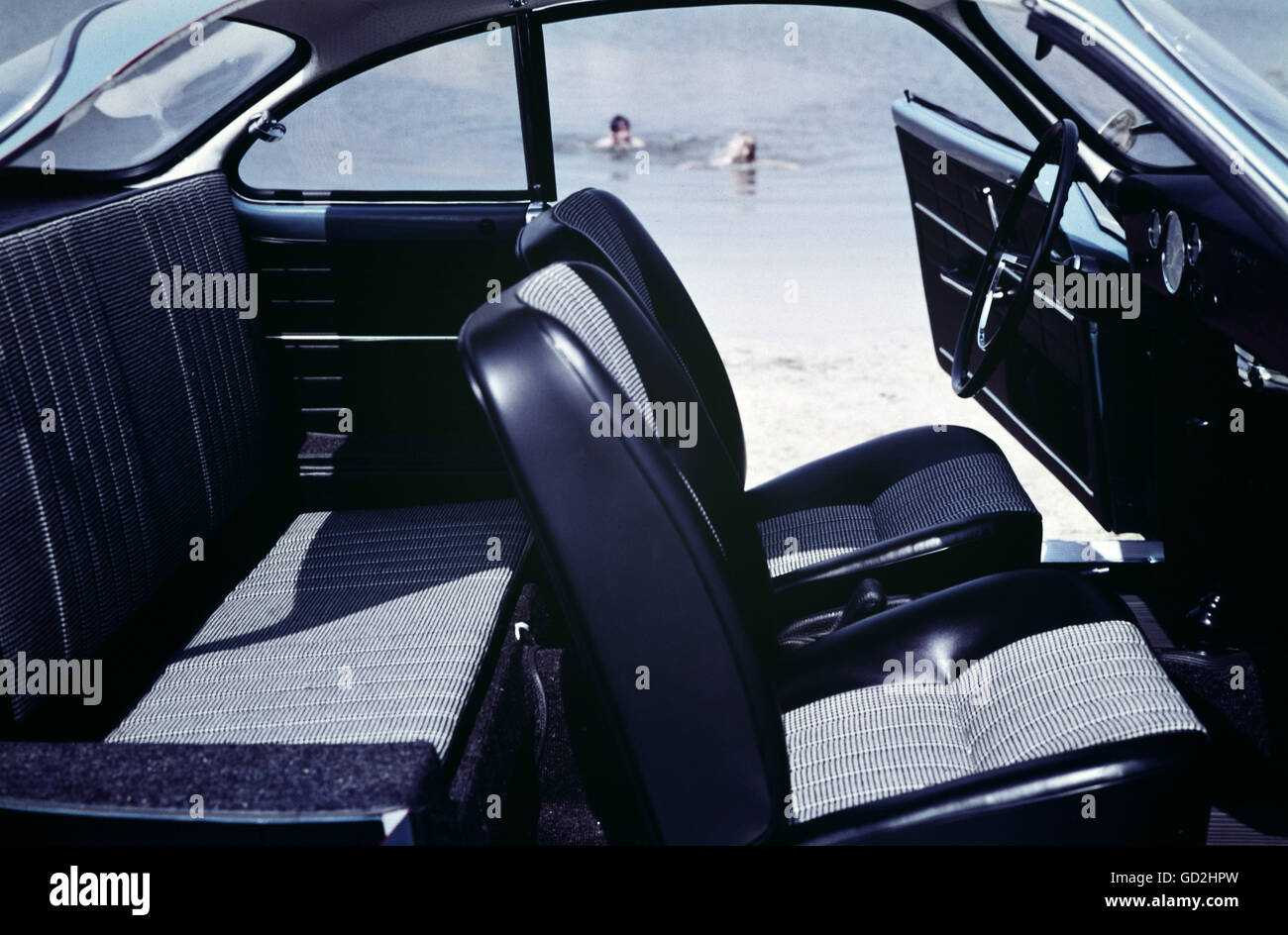 transport / transportation, cars, Volkswagen, VW 1600 Karmann-Ghia coupe, type 34, interior view, seats, Germany, late 1960s, Additional-Rights-Clearences-Not Available Stock Photo