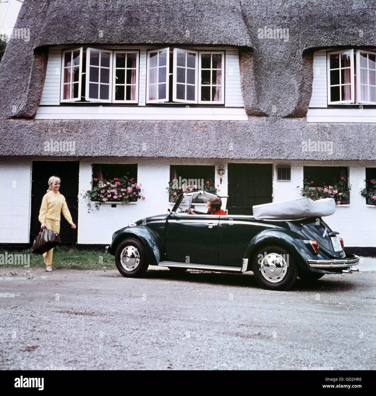 transport / transportation, cars, Volkswagen, VW 1300 Beetle convertible, late 1960s, Additional-Rights-Clearences-Not Available Stock Photo