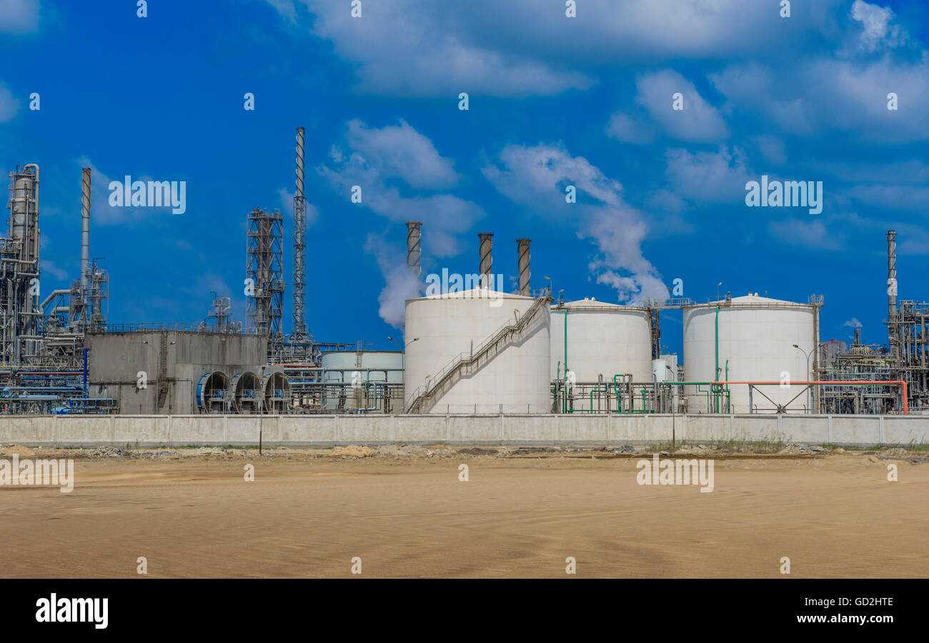 Oil and Gas Refinery Plant at Daylight Stock Photo