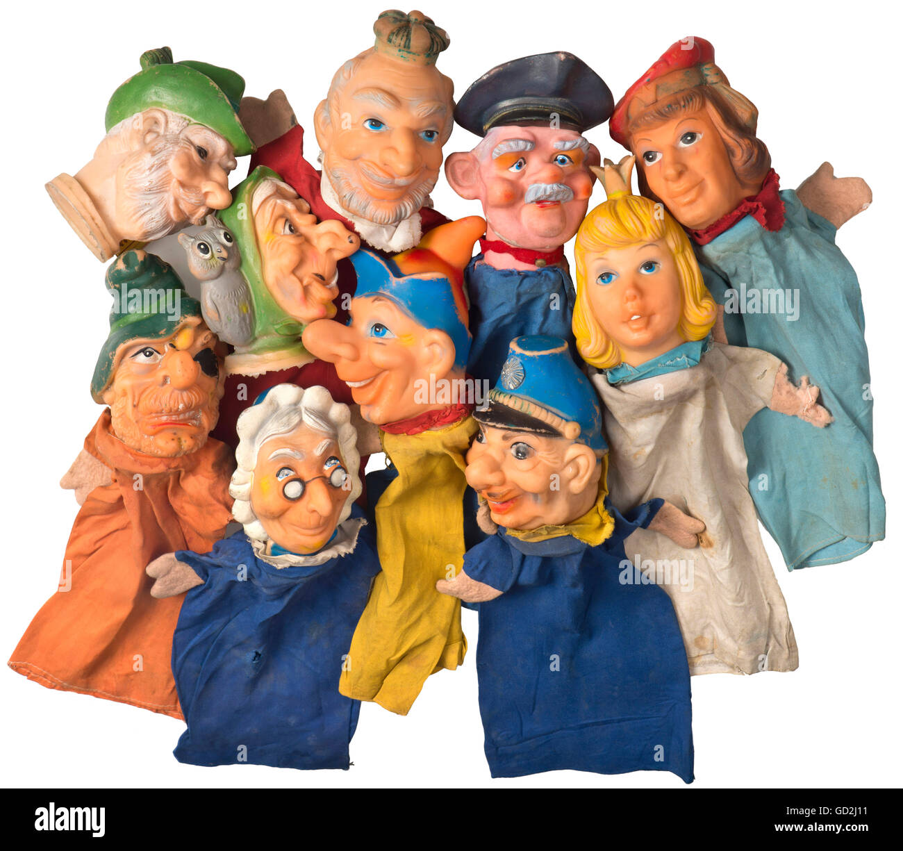 toys, puppets, Punch puppets, Germany, circa 1955, Additional-Rights-Clearences-Not Available Stock Photo