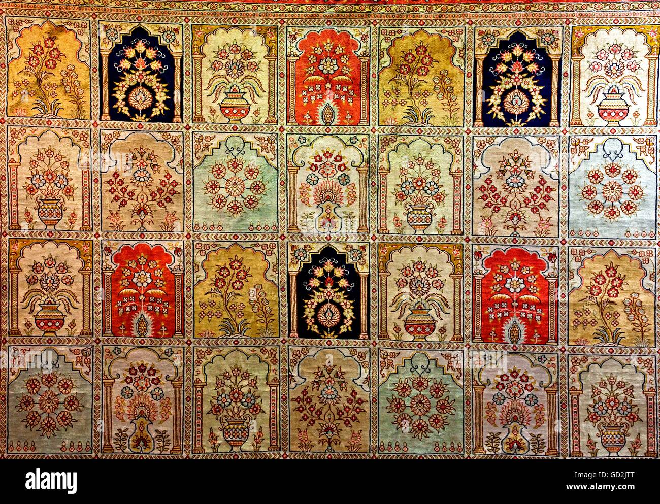 fine arts, carpet, ornament, Great bazaar, Kapali Carsi, Istanbul, Artist's Copyright has not to be cleared Stock Photo