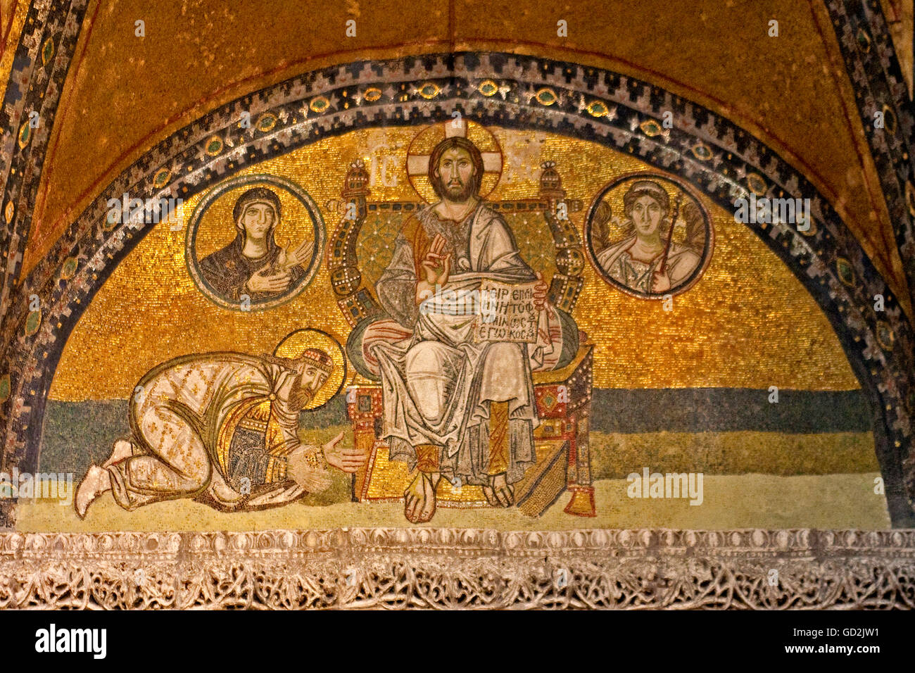 fine arts, religious art, Christ mosaic, Hagia Sophia, Istanbul, Artist's Copyright has not to be cleared Stock Photo