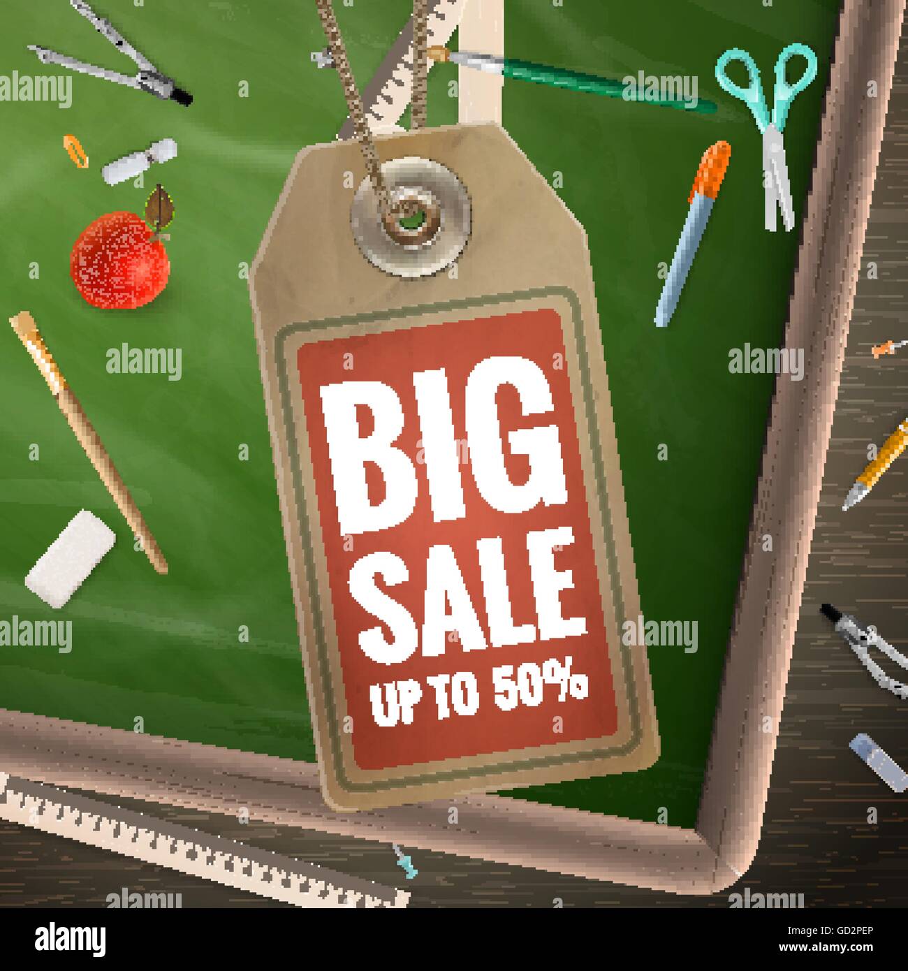 Back to School sale background. EPS 10 Stock Vector Image & Art - Alamy