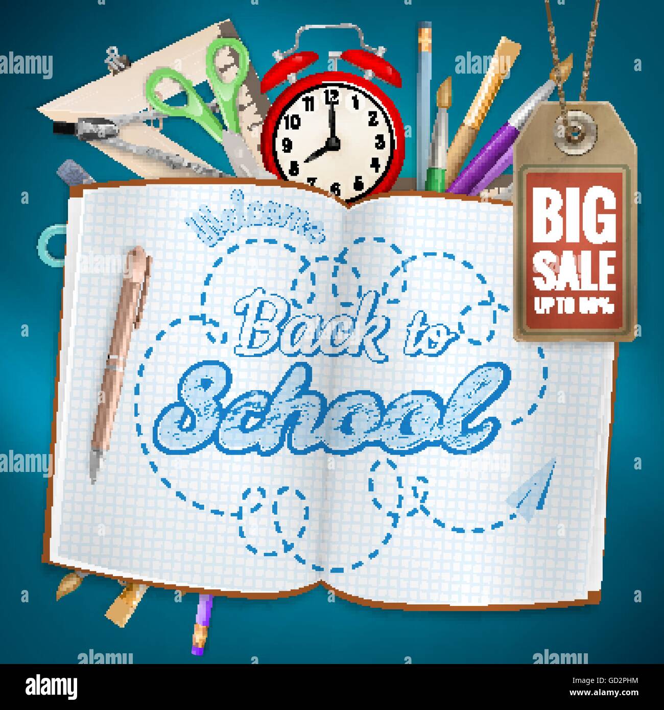 Back to School sale background. EPS 10 Stock Vector Image & Art - Alamy