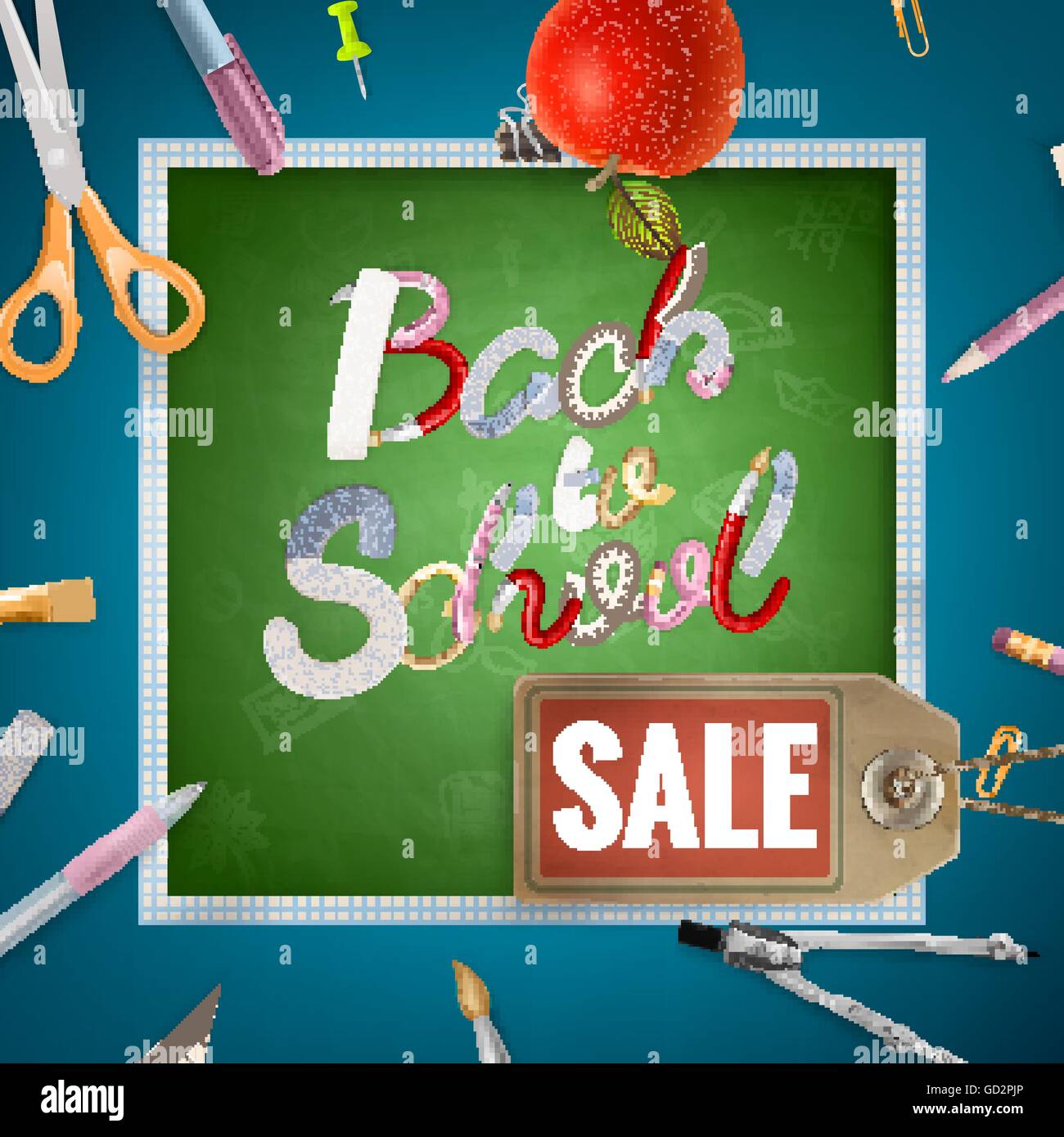 Back to School sale background. EPS 10 Stock Vector Image & Art - Alamy