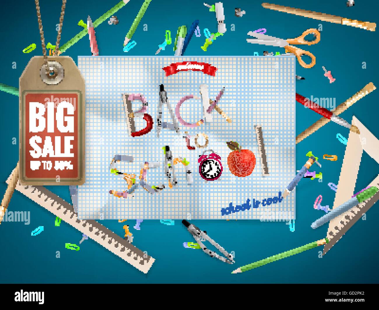 Back to School sale background. EPS 10 Stock Vector Image & Art - Alamy