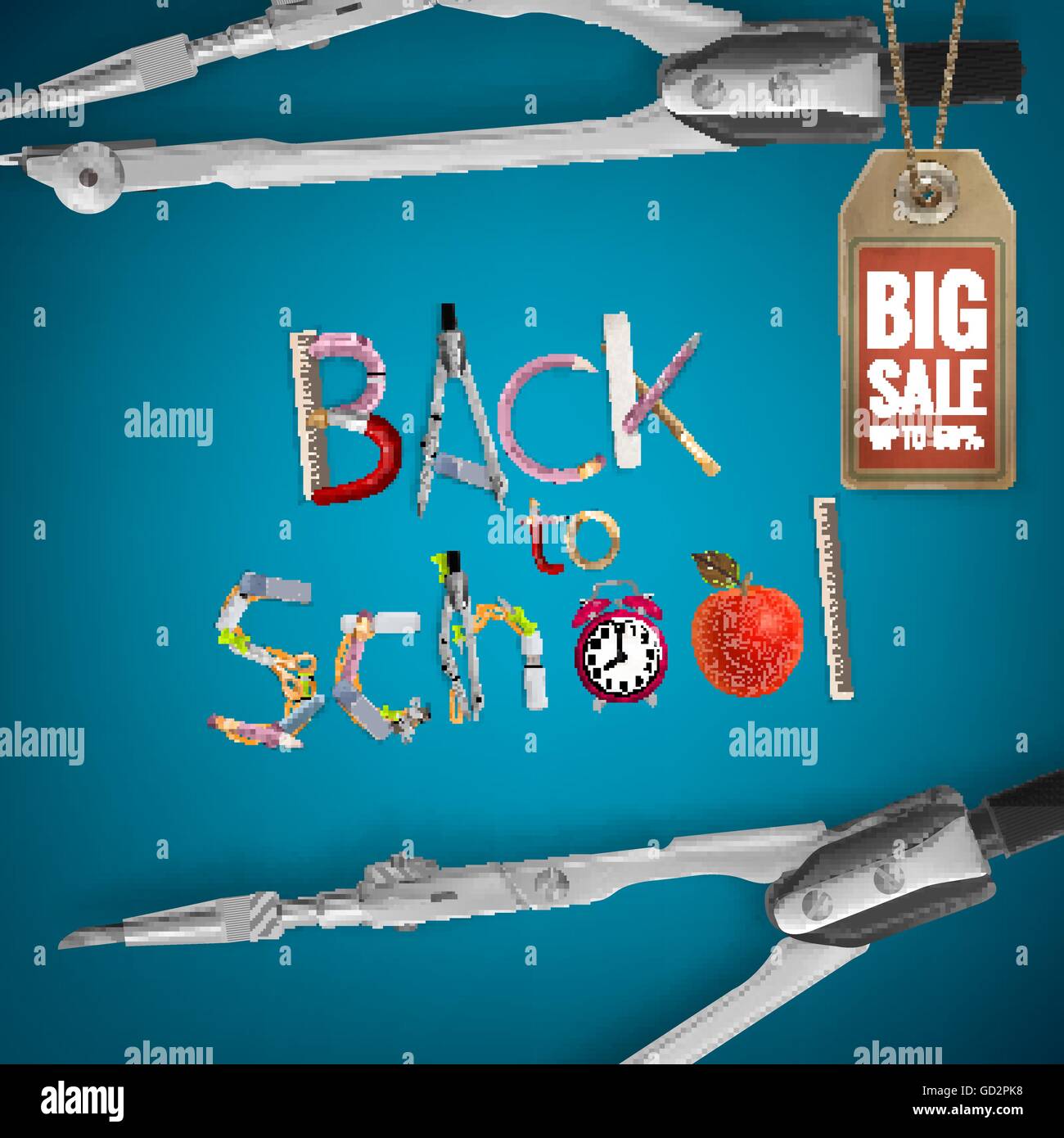 Back to School sale background. EPS 10 Stock Vector Image & Art - Alamy