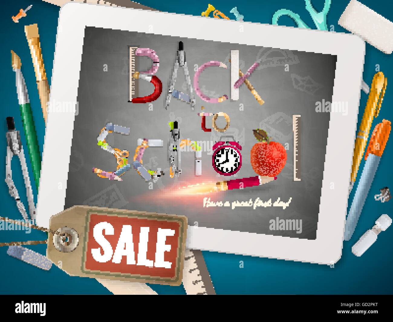 Back to School sale background. EPS 10 Stock Vector Image & Art - Alamy
