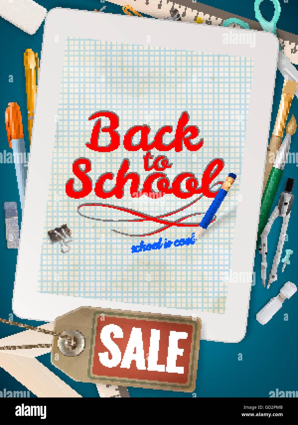Back to School sale background. EPS 10 Stock Vector Image & Art - Alamy