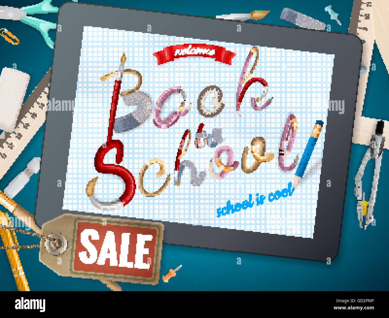 Back to School sale background. EPS 10 Stock Vector Image & Art - Alamy