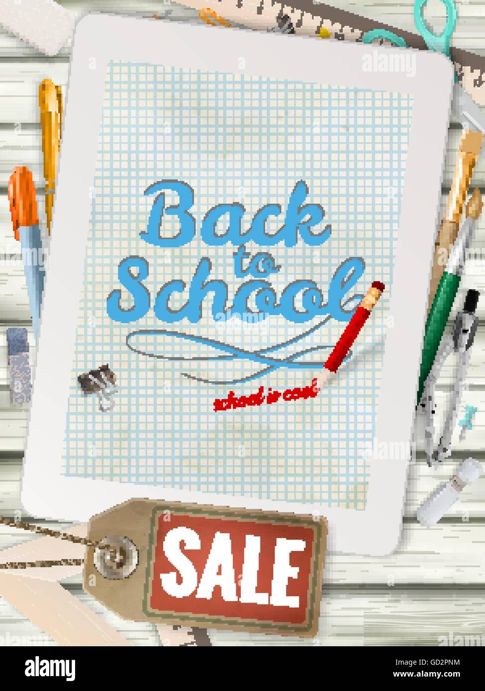 Back to School sale background. EPS 10 Stock Vector Image & Art - Alamy