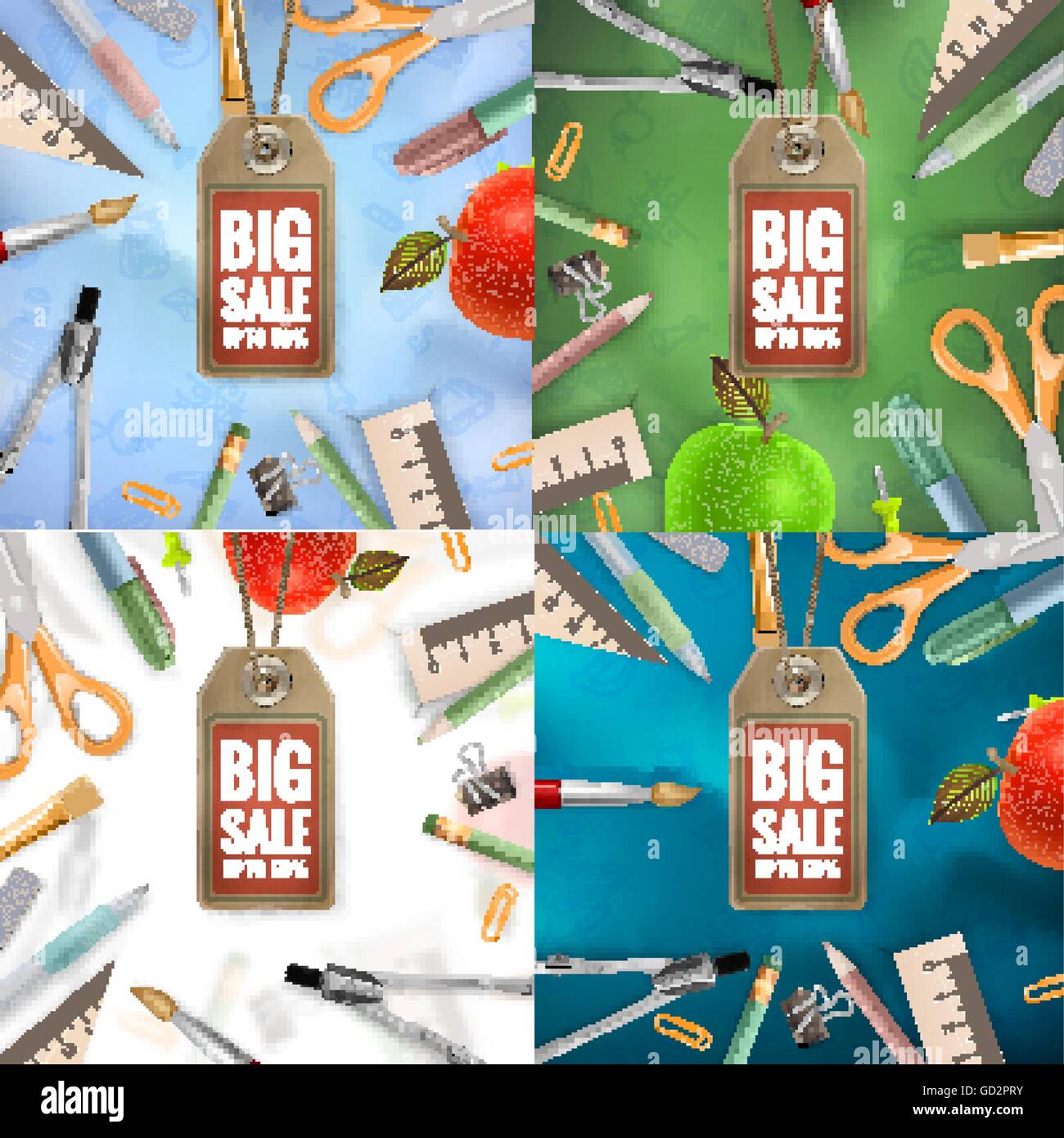 Back to School sale background. EPS 10 Stock Vector Image & Art - Alamy