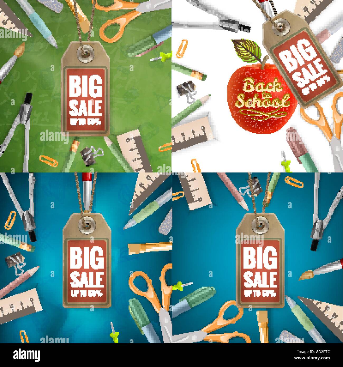 Back to School sale background. EPS 10 Stock Vector Image & Art - Alamy