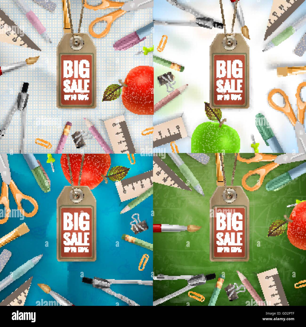 Back to School sale background. EPS 10 Stock Vector Image & Art - Alamy