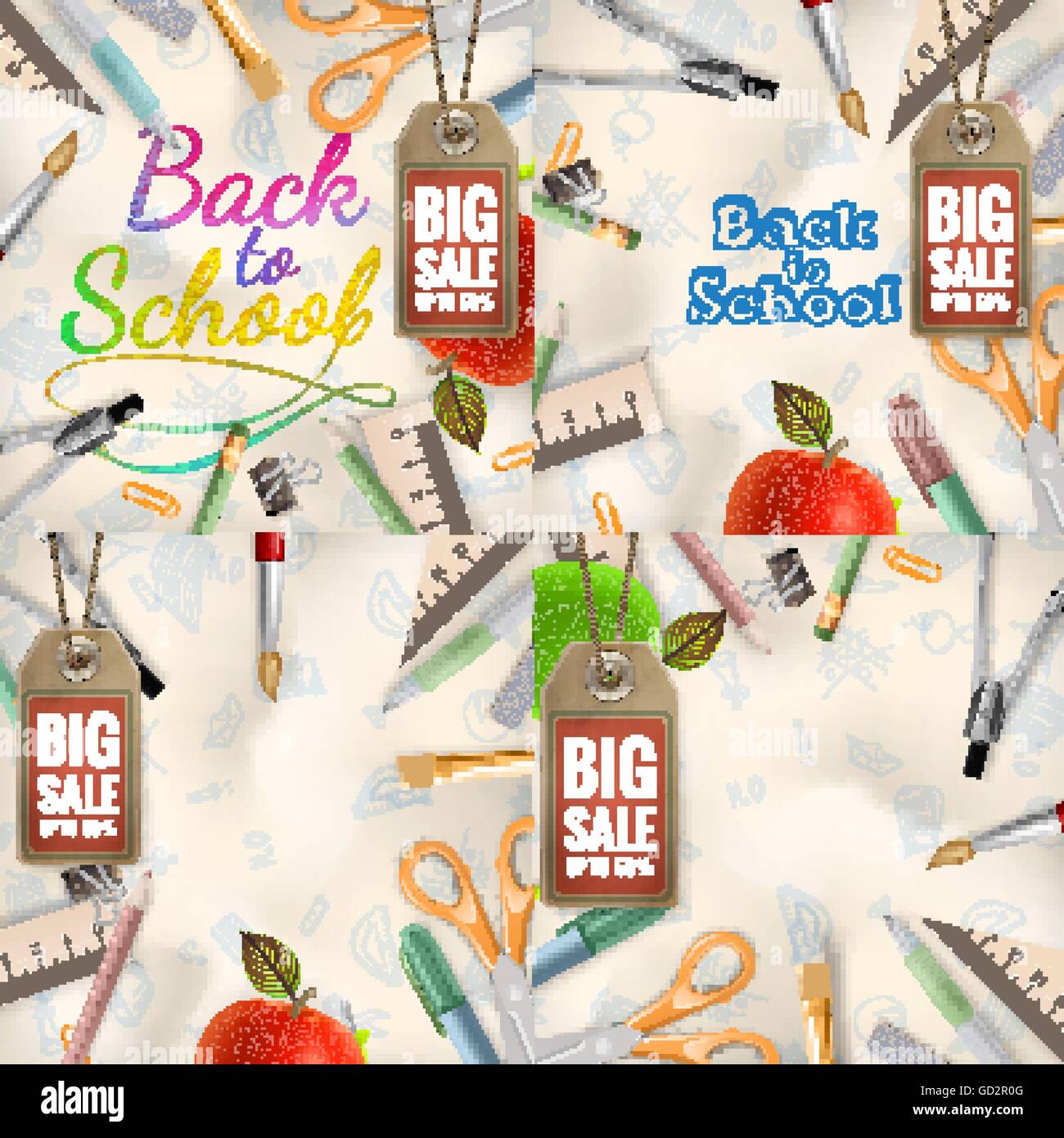 Back to School sale background. EPS 10 Stock Vector Image & Art - Alamy