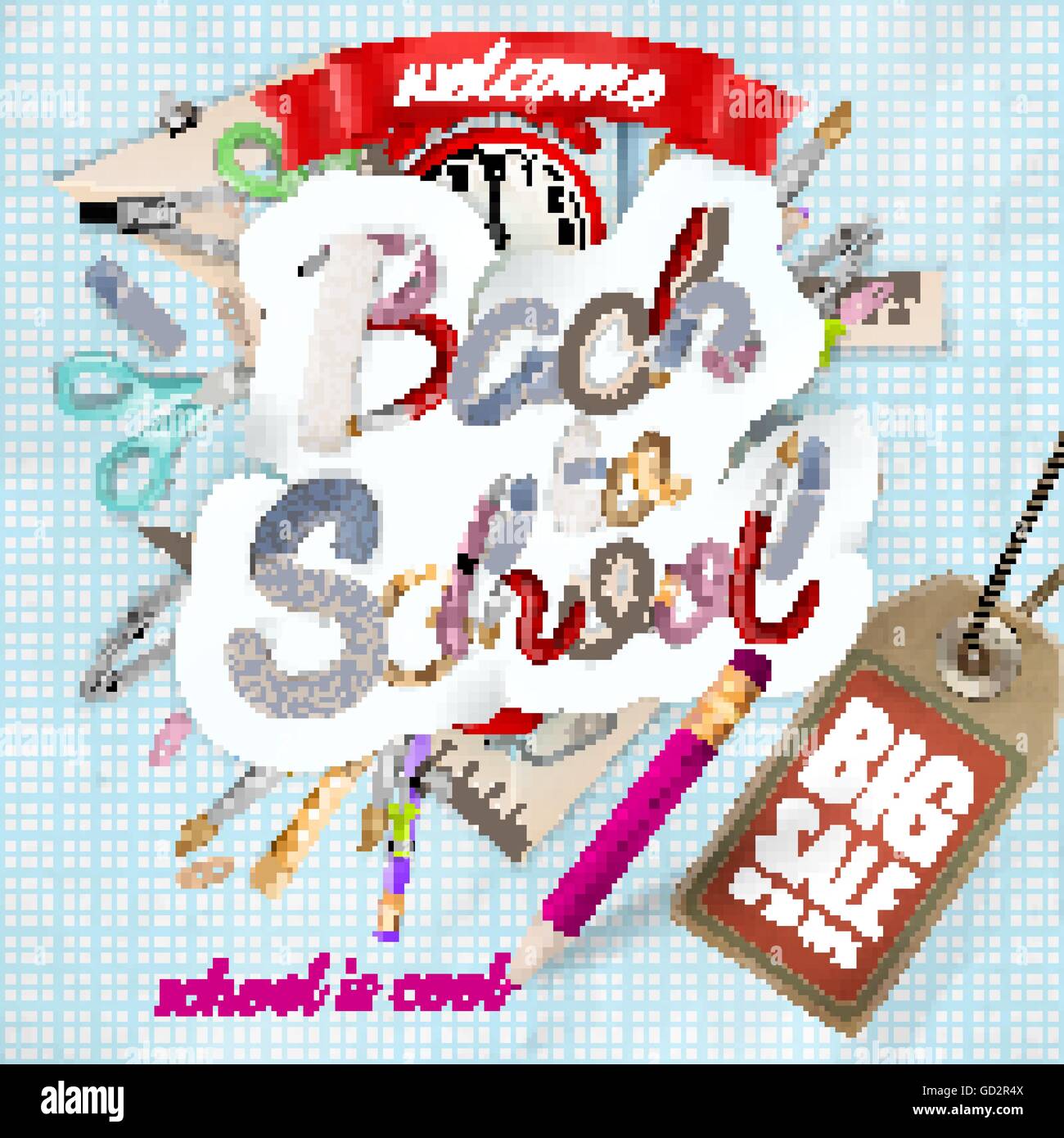Back to School sale background. EPS 10 Stock Vector Image & Art - Alamy