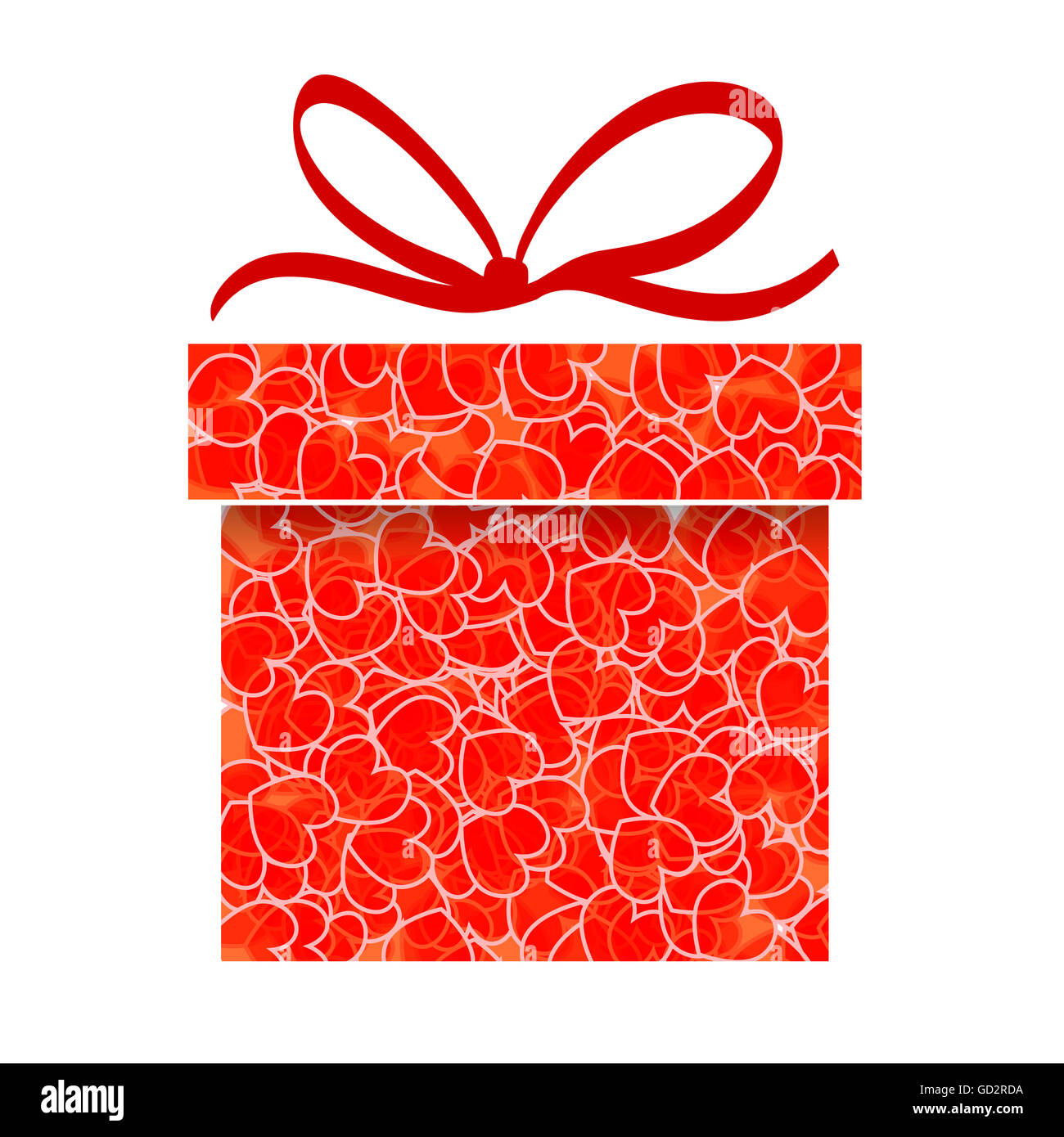 Abstract Red Gift Box abstract red gift box with transparent heart pattern Stock Photo - Alamy