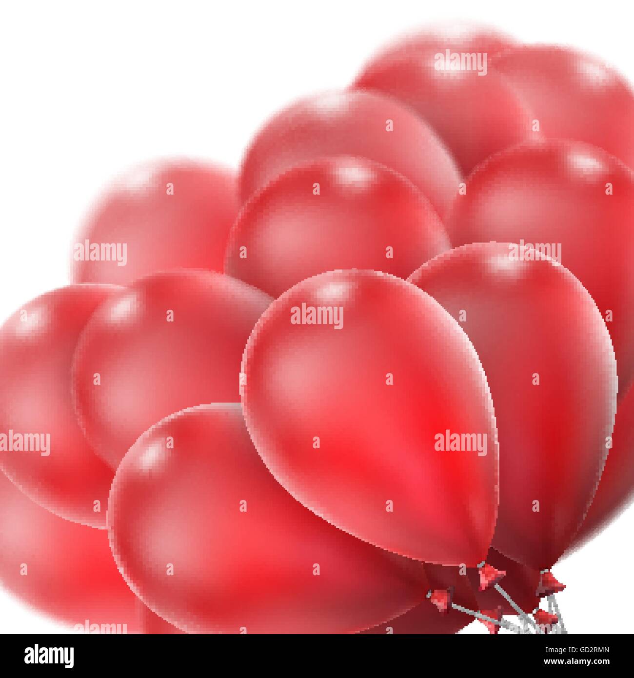 Red glossy balloons. EPS 10 Stock Vector Image & Art - Alamy