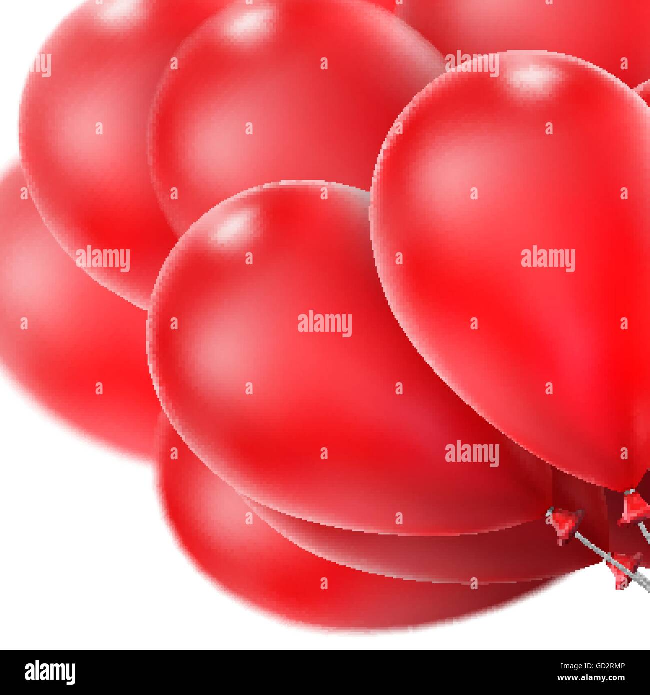 Red glossy balloons. EPS 10 Stock Vector Image & Art - Alamy