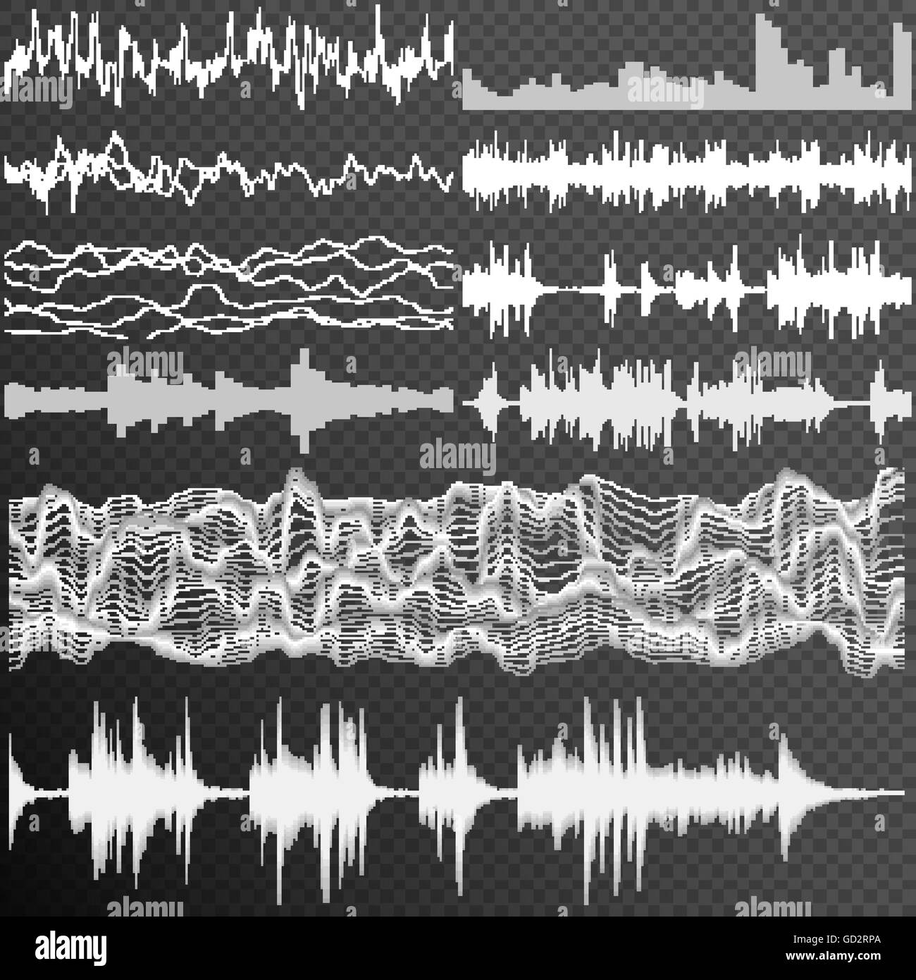 Sound waves set. EPS 10 Stock Vector Image & Art Alamy