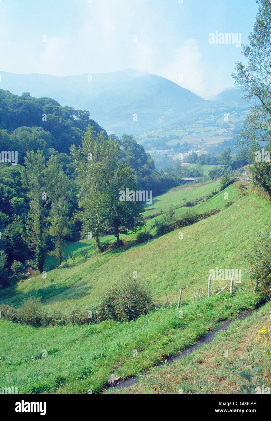 Landscape. Ibias valley, Asturias, Spain. Stock Photo