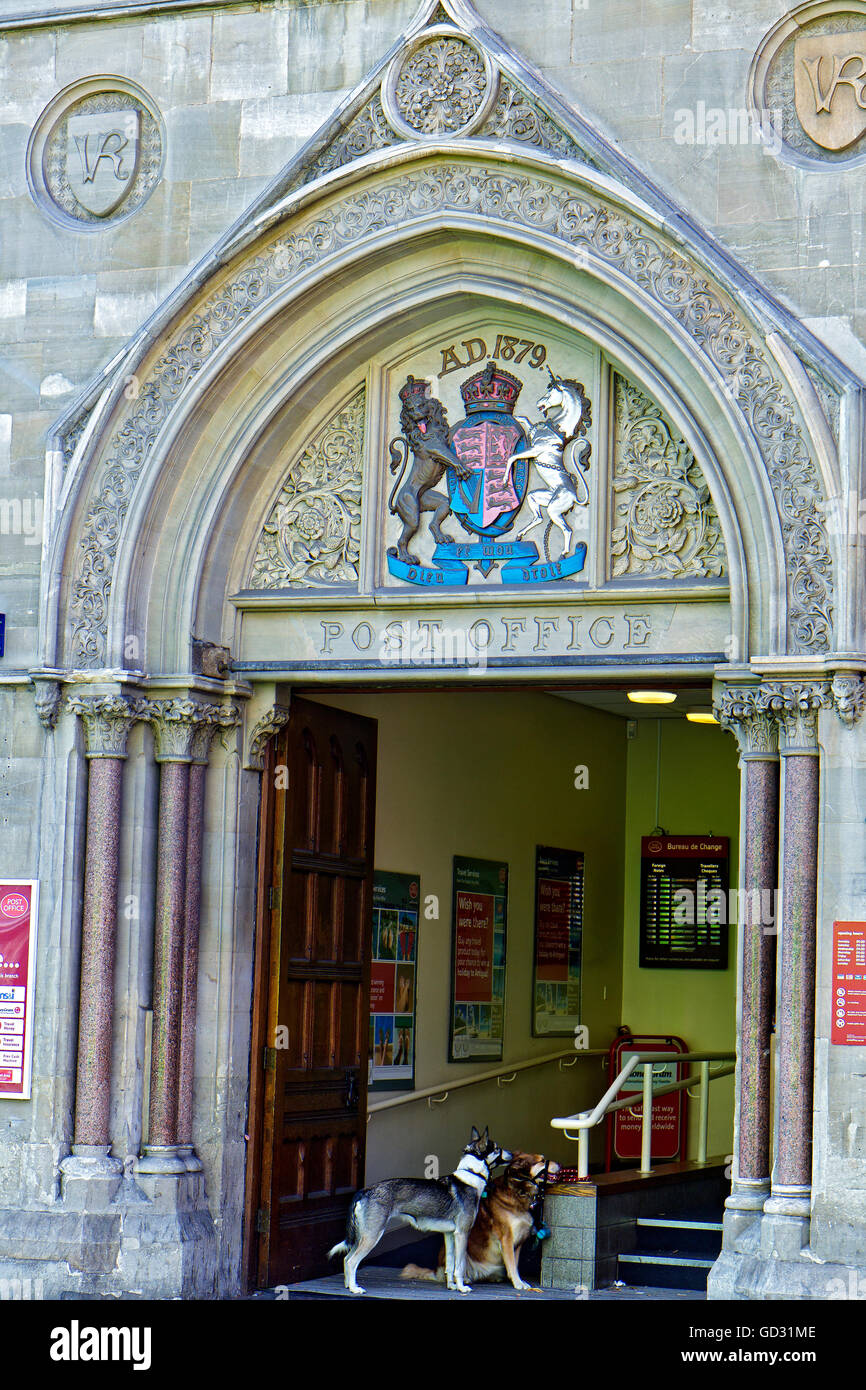 Building dog dogs main post office vertical hires stock photography