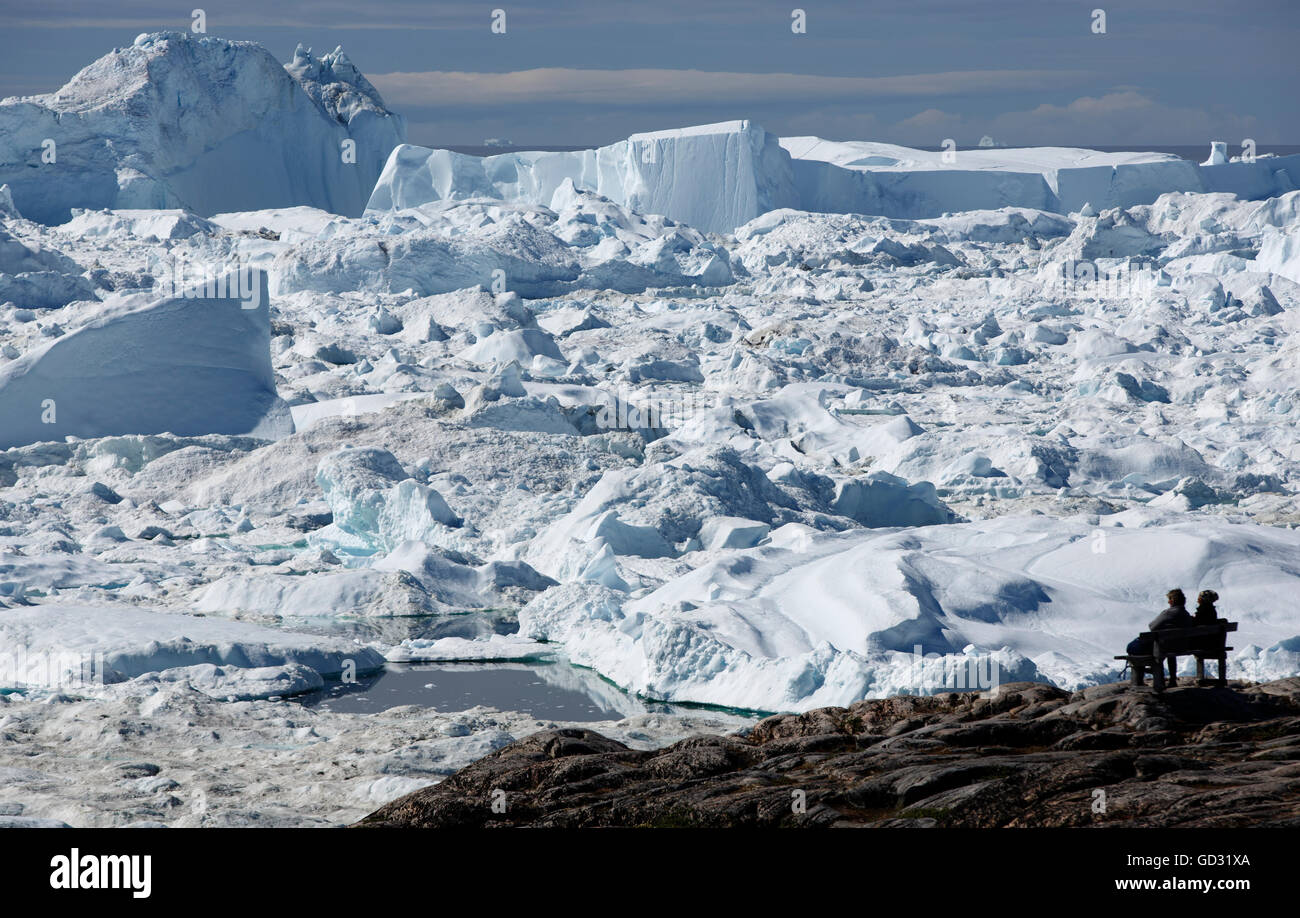 UNESCO World Heritage Site, Ilulissat Icefjord, Ilulissat, Greenland Stock Photo