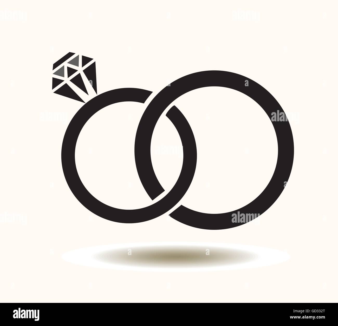 vector illustration of wedding rings background Stock Vector Image