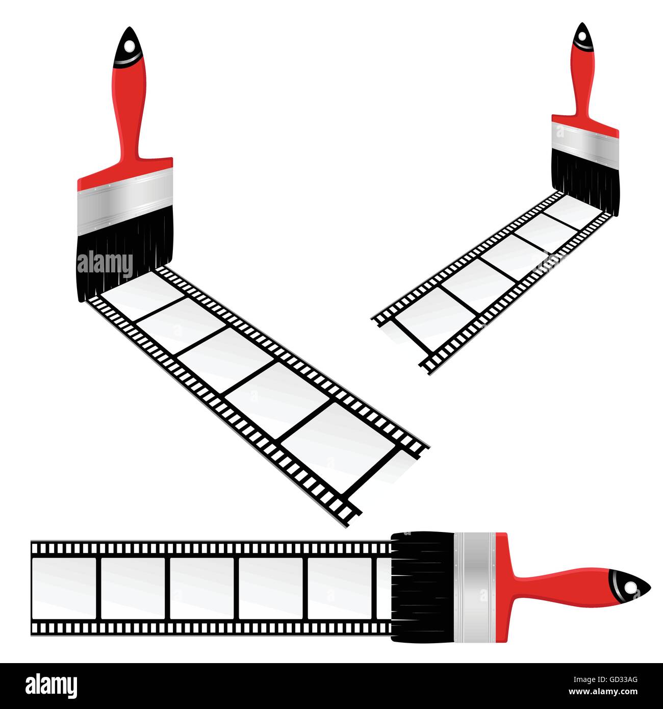 film tape with brush color vector illustration Stock Vector Image & Art Alamy