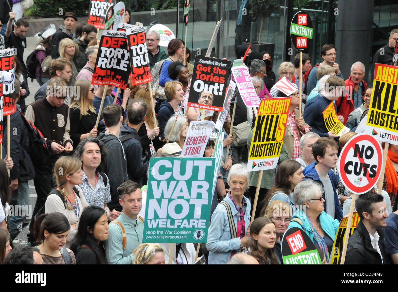 The Peoples' Assembly March, London, UK Stock Photo