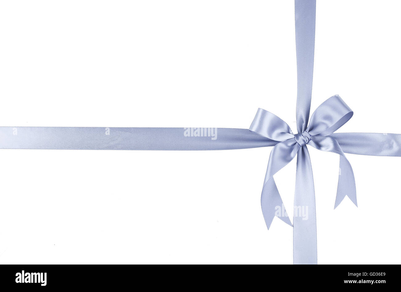 Ribbon bow silver hi-res stock photography and images - Alamy