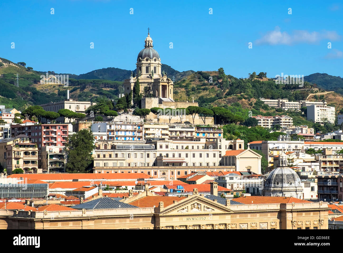 City plan Messina Italy