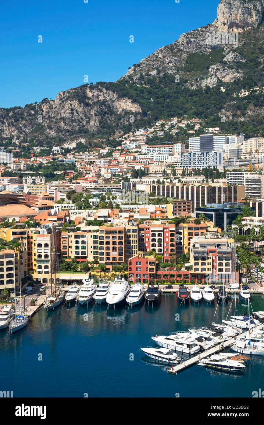 Port de Fontvieille, Monaco-Ville, Monaco Stock Photo