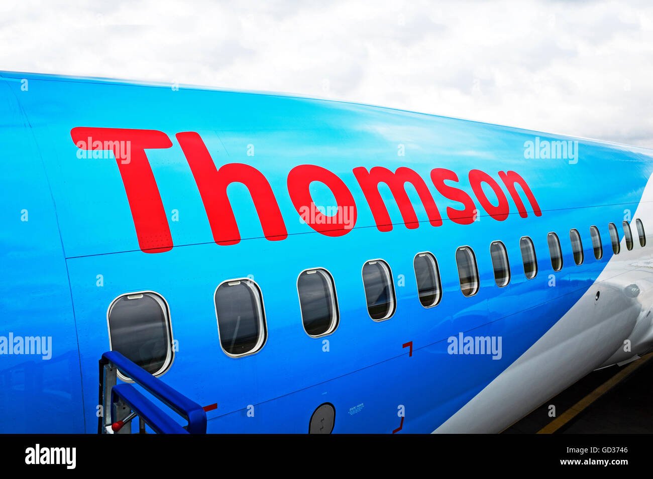 A Thomson Airplane Stock Photo