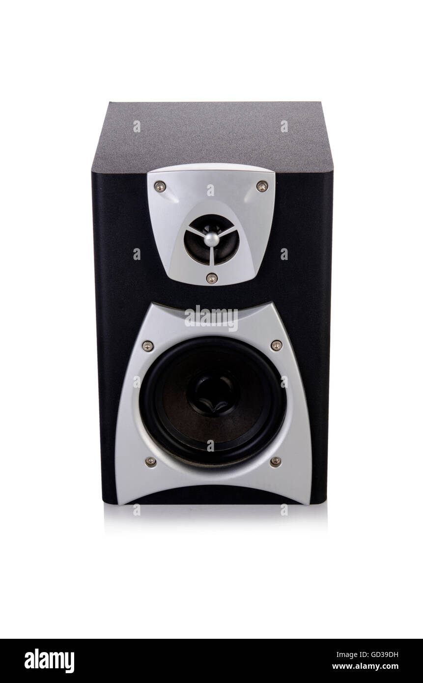 Sound audio speaker isolated on white background Stock Photo Alamy