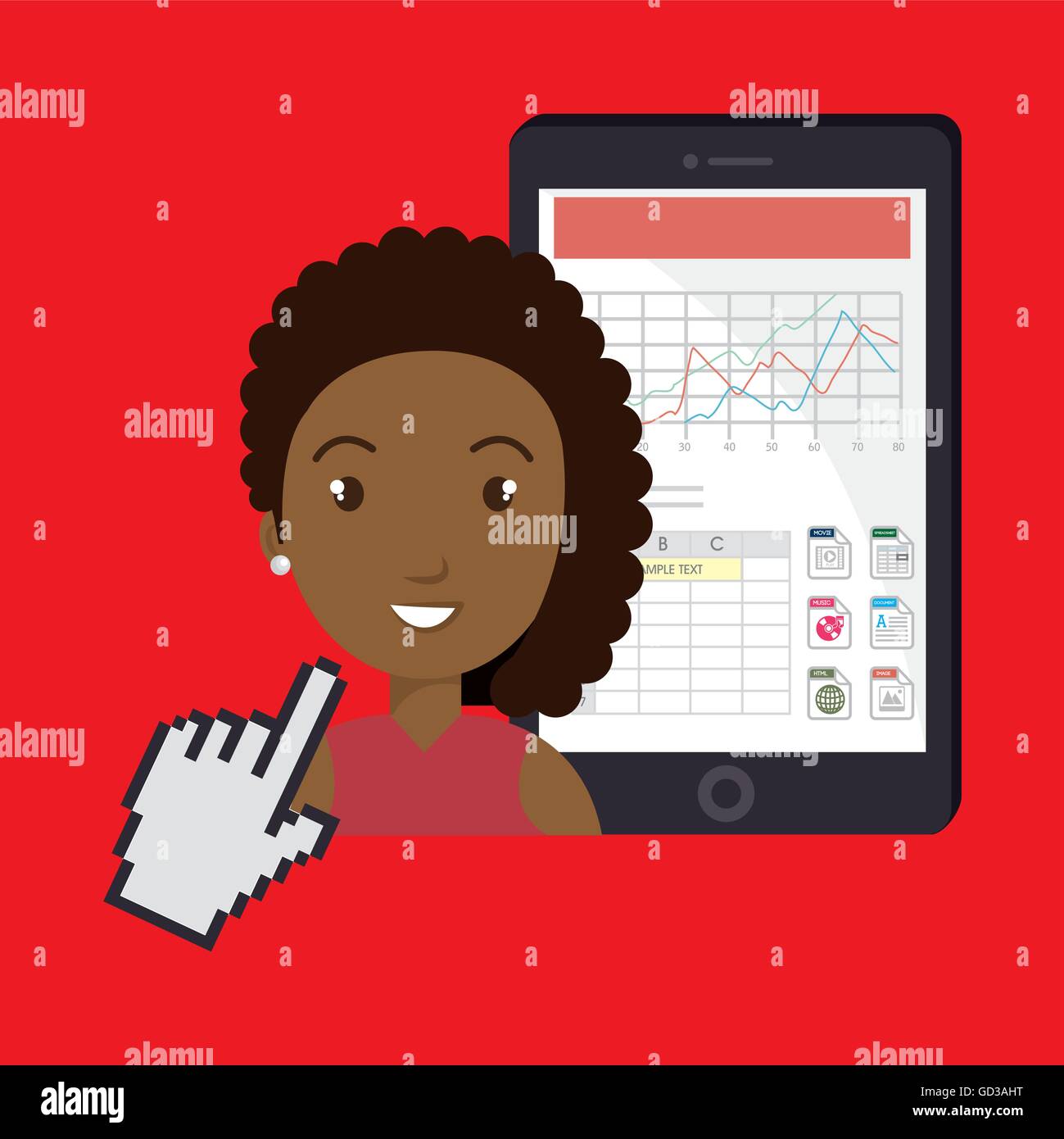 woman with cellphone isolated icon design Stock Vector Image & Art - Alamy