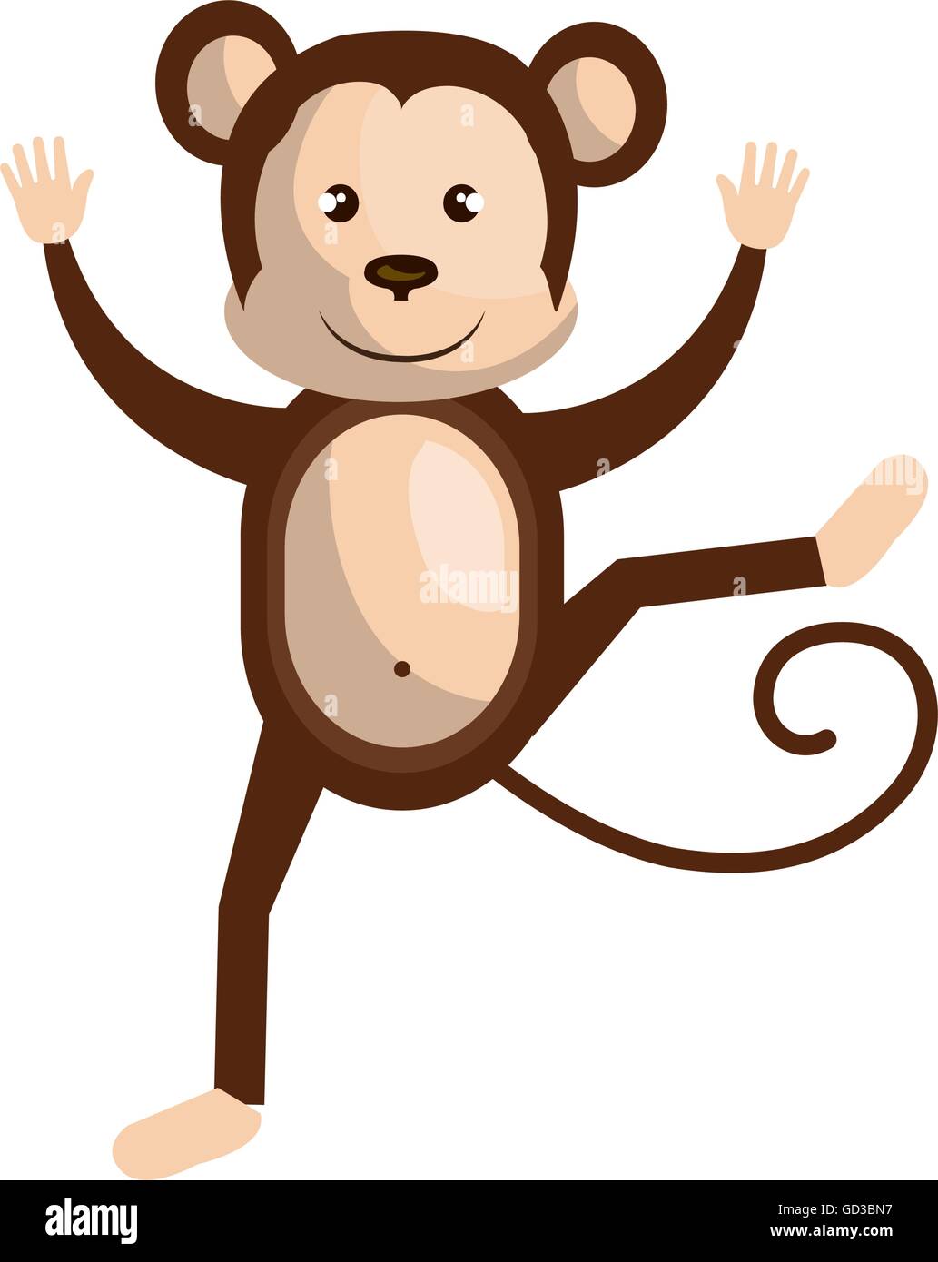 Circus monkey animal cartoon design, vector illustration Stock Vector ...