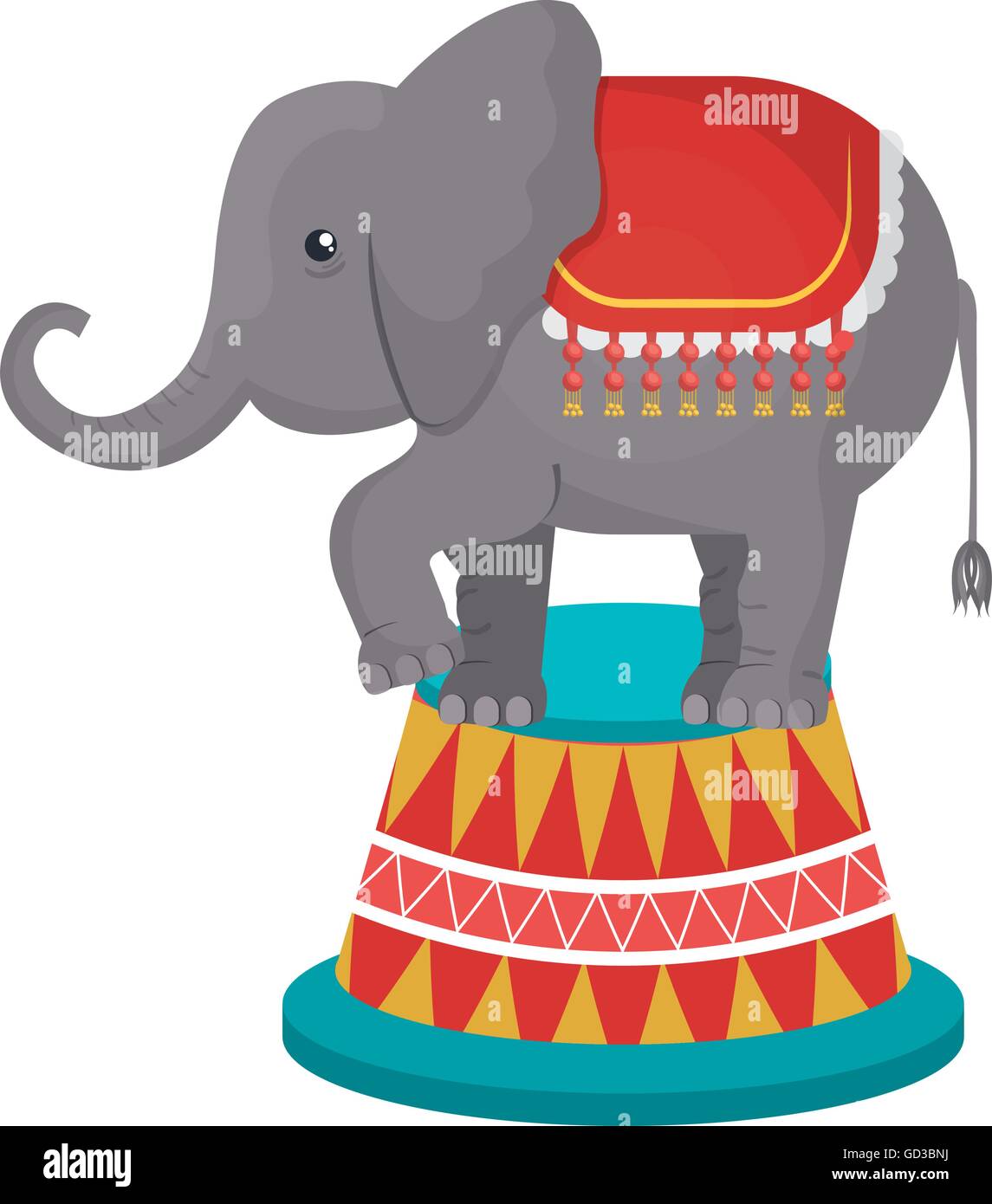 Circus elephant animal cartoon design, vector illustration Stock Vector  Image & Art - Alamy