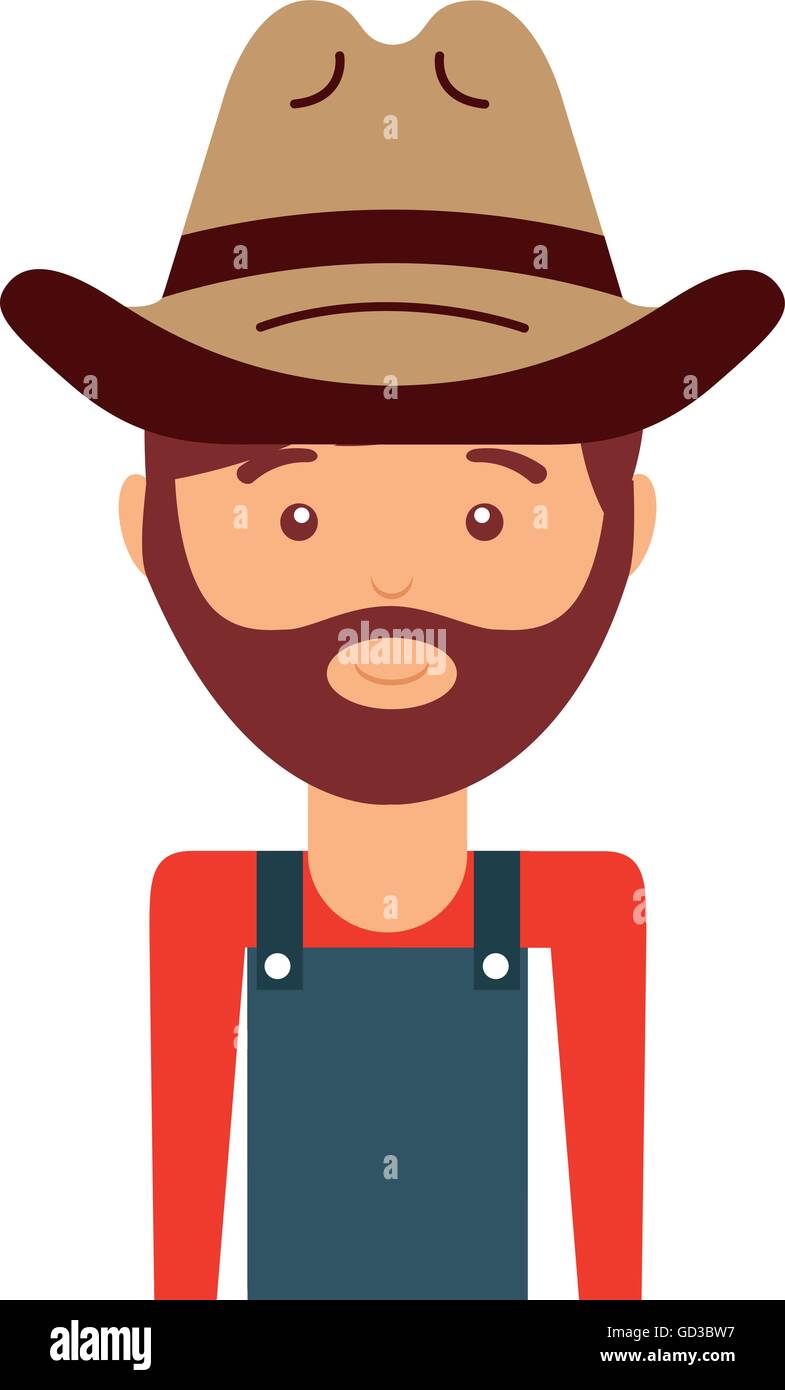 Man cowboy hat profile Stock Vector Images - Alamy
