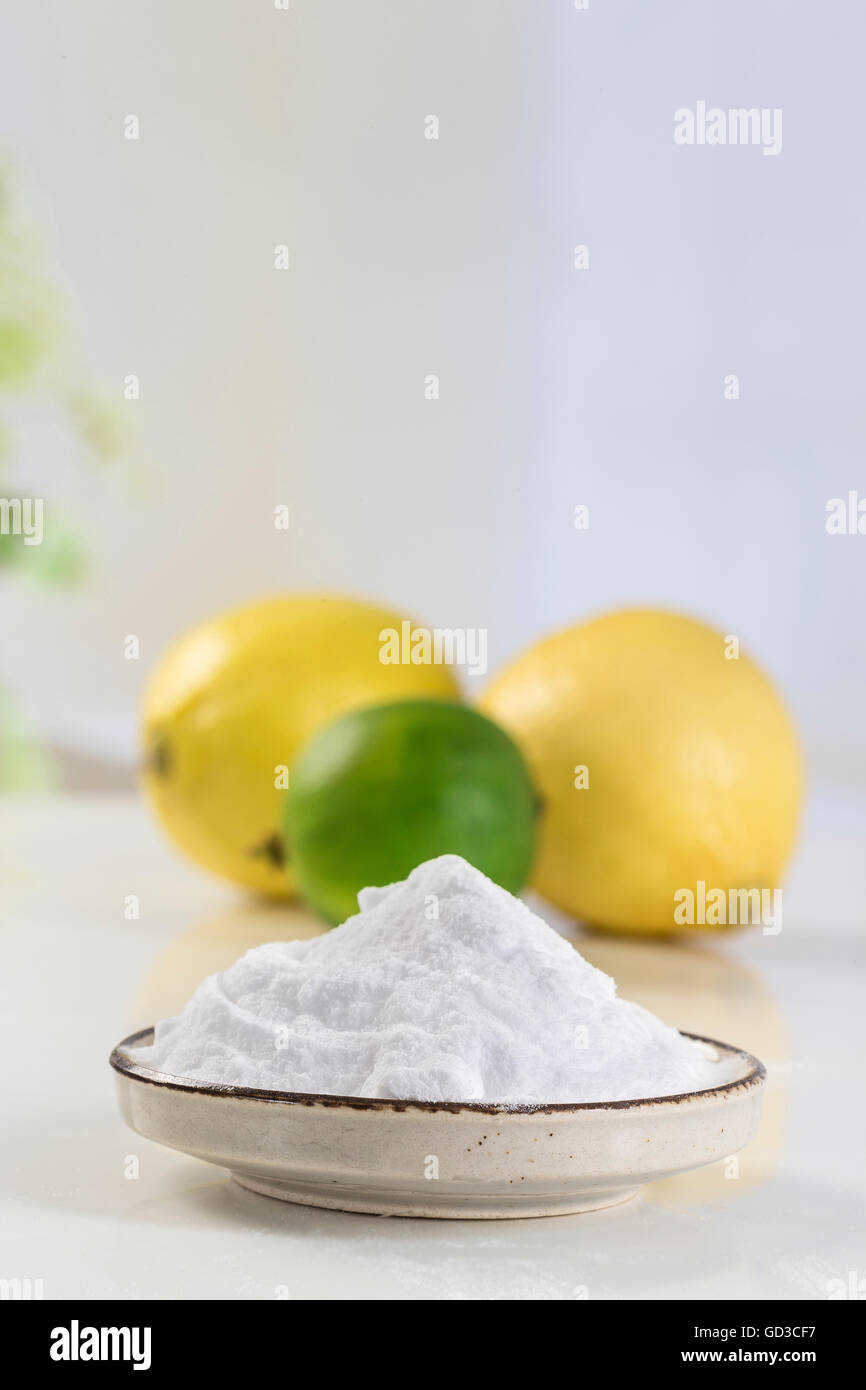 baking soda sodium bicarbonate Medicinal and household Uses Stock Photo