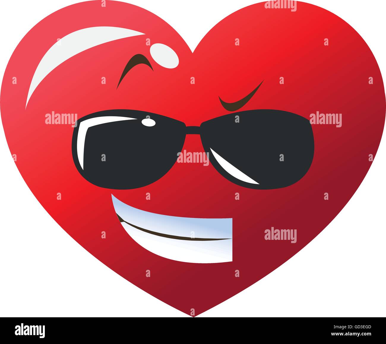 cool sunglasses heart cartoon icon Stock Vector Image & Art - Alamy