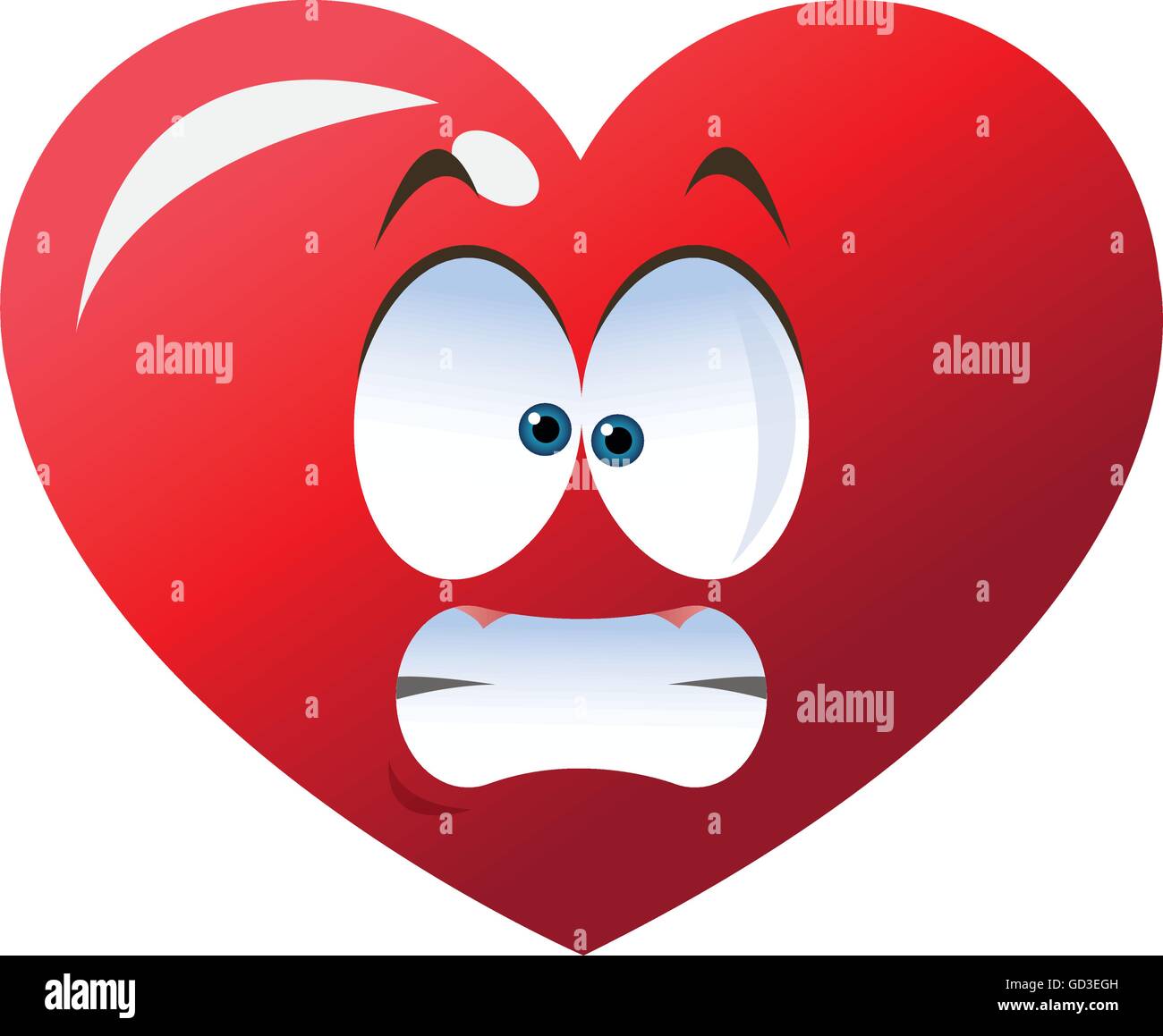 stressed heart cartoon icon Stock Vector Image & Art - Alamy