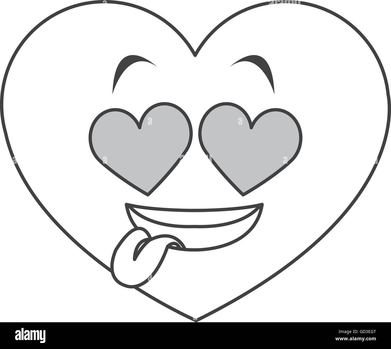 heart eyes heart cartoon icon Stock Vector Image & Art - Alamy
