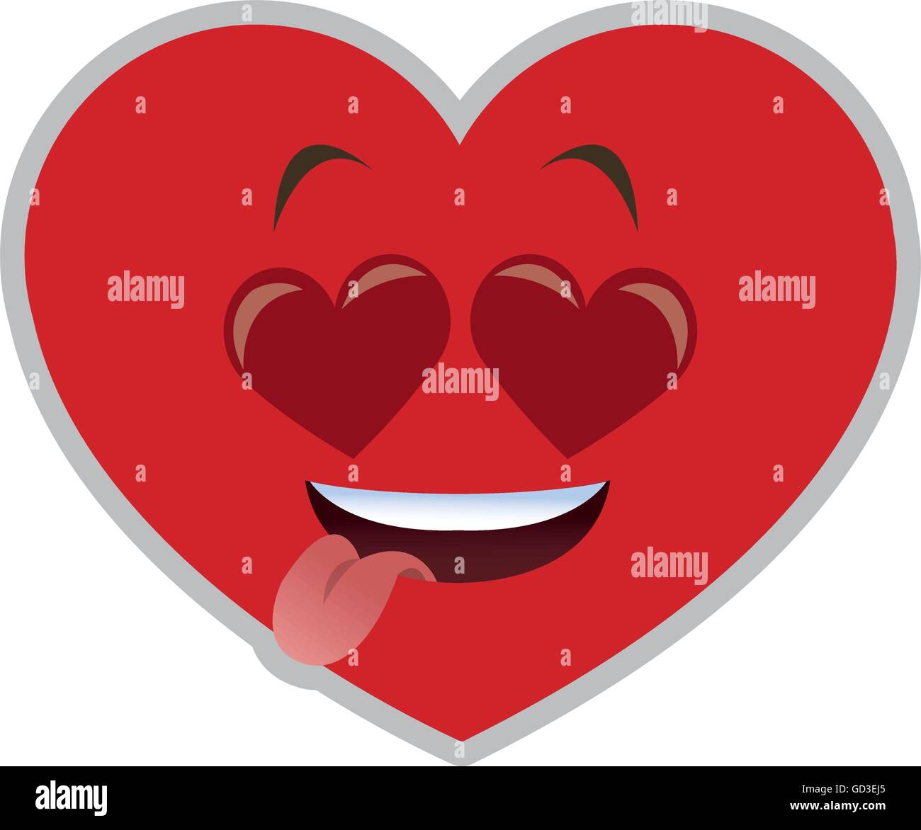 heart eyes heart cartoon icon Stock Vector Image & Art - Alamy