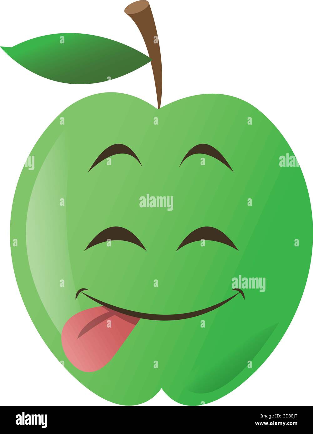 cute tongue out apple cartoon icon Stock Vector Image & Art - Alamy