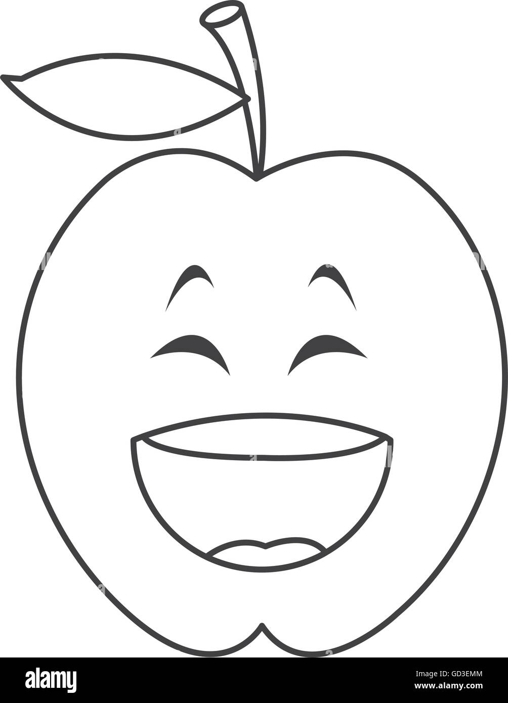 laughing apple cartoon icon Stock Vector Image & Art - Alamy