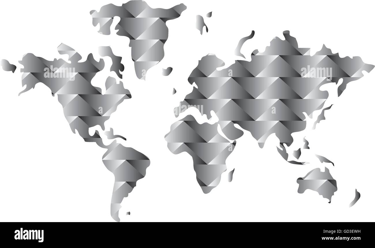 geometric texture world map icon Stock Vector Image & Art - Alamy